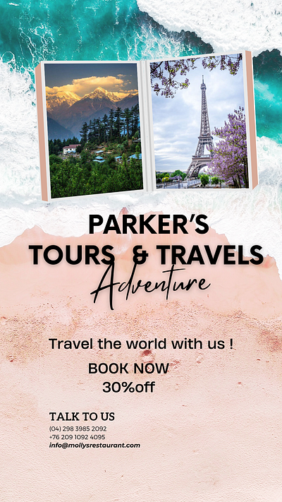 Tours and Travels advertisement branding graphic design