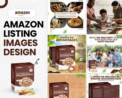 Amazon Infographics/Listing Images - BBQ Flavored Nuts amazon branding design graphic design graphicdesign illustration listingimages logo photoshop