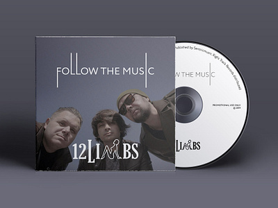 Follow the music CD Design branding design graphic design illustration minimal typography vector
