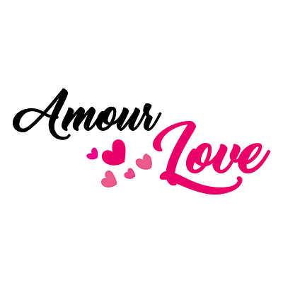 Amour/Love branding graphic design logo