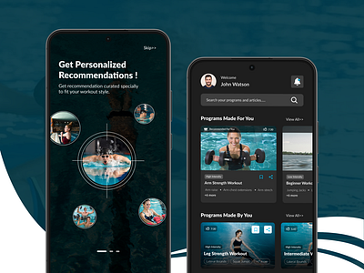 AQUA-FIT: STAY FIT WITH AQUA-FIT aquafitness exercise fitness fitness app fitness app mobile graphics mobile mobile ui swimming ui ui design uiux ux design workout
