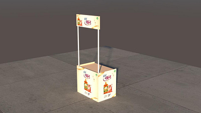 kiosk table 3d branding graphic design