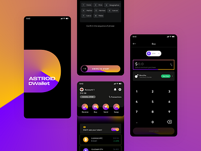 Crypto Wallet branding design graphic design login logo mobile design splash ui