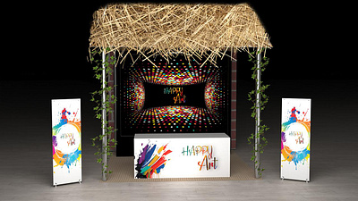 stall design 3d branding graphic design