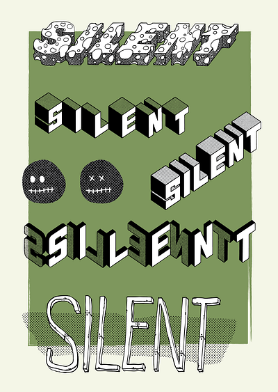 Silent Type Treatment custom type design lettering mightymoss silent type treatment typography