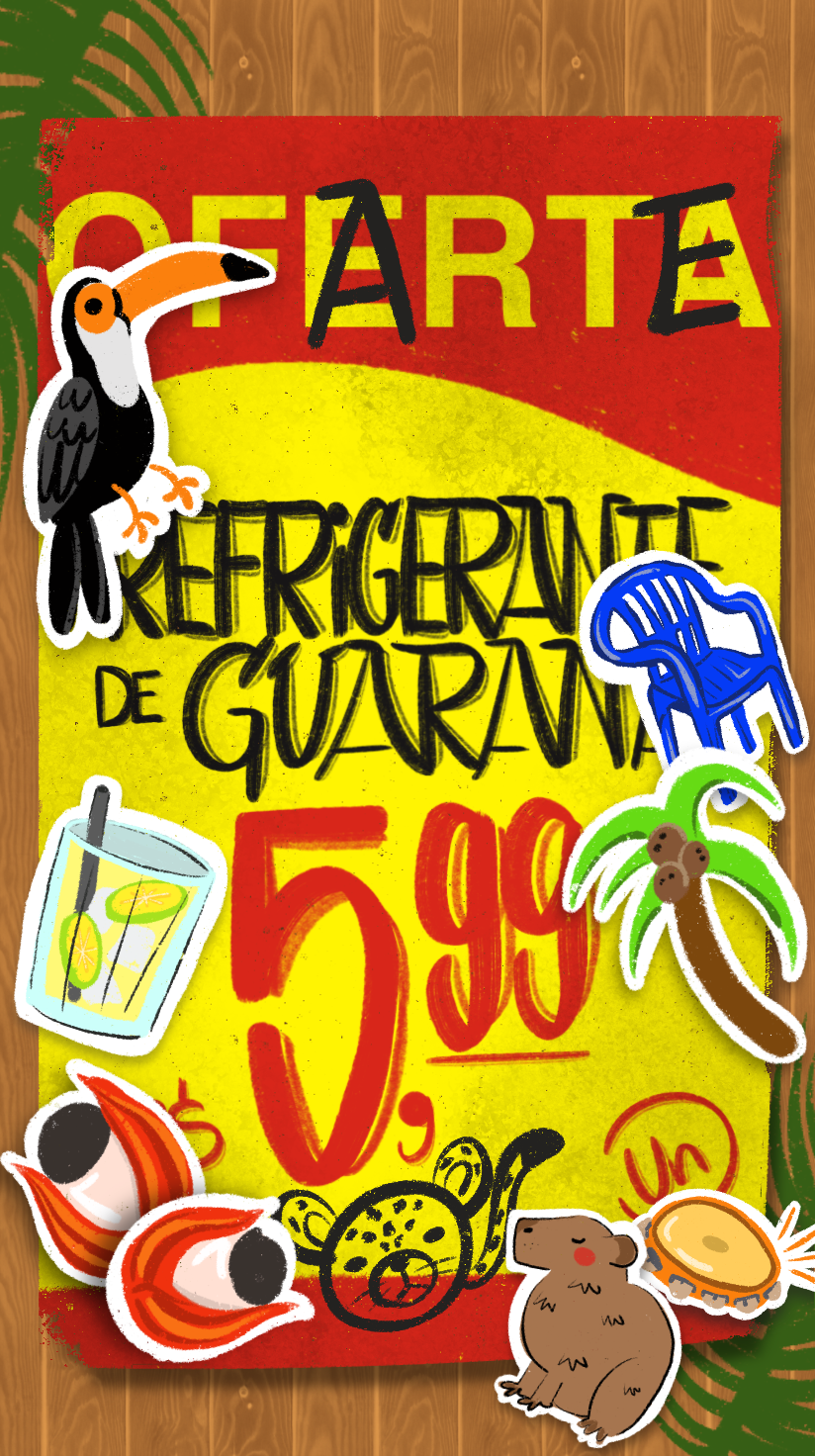 Brazilian stickers animais animation arte branding brasil brazil brazilian stickers capivara desenho design graphic design guarana illustration logo sticker ui vector