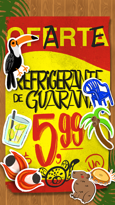 Brazilian stickers animais animation arte branding brasil brazil brazilian stickers capivara desenho design graphic design guarana illustration logo sticker ui vector