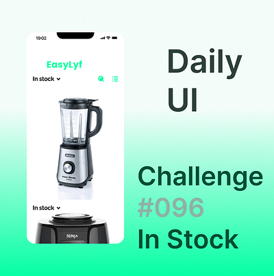 Daily UI Day 096, In Stock app branding design graphic design ui ux