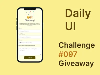 Daily UI Day 097, Giveaway app branding design graphic design ui ux