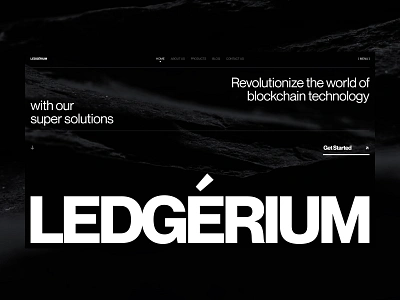 LEDGÉRIUM – Blockchain Startup abstract black blockchain crypto cryptocurrency landing layout minimal site startup typography ui web web design web site webdesign website