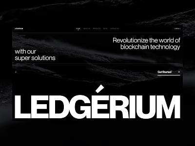 LEDGÉRIUM – Blockchain Startup abstract black blockchain crypto cryptocurrency landing layout minimal site startup typography ui web web design web site webdesign website