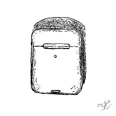 AirPods sketch drawing