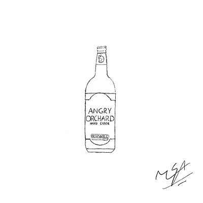 Angry Orchard sketch drawing