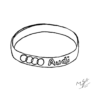 Audi wristband sketch drawing