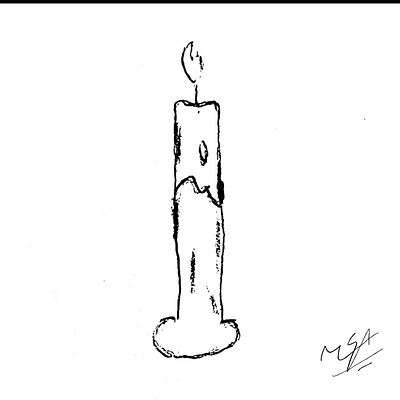 Candle sketch drawing