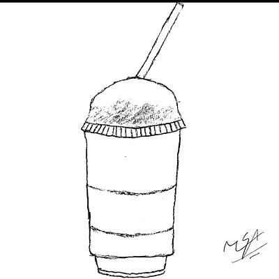 Cup sketch drawing