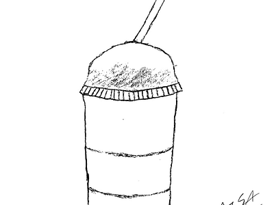 Cup sketch drawing