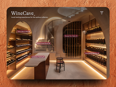 Wine Cave Tasting Club Website branding desktop user experience ux web design wine