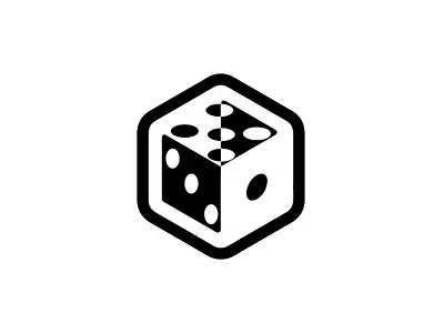 Hexagon Dice design dice game hexagon logo roll shake