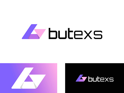 butexs logo design concept with abstract b-letter logo apps icon brand identity branding corporate design illustration letter b logo logo logo mark logos technology trendy ui