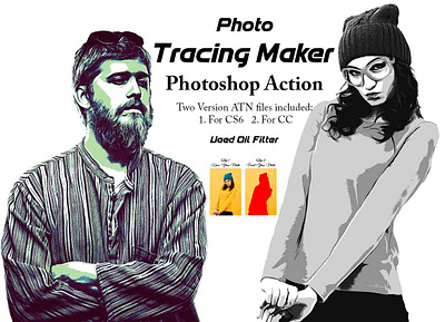Photo Tracing Maker Photoshop Action adobe photoshop