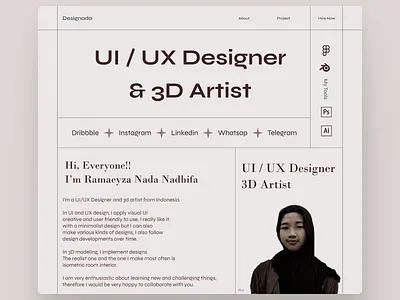 My Portofolio Web Design graphic design minimalism design minimalist personal branding portofolio portofolio ui design portofolio web design ui uiui design uiux ux web design web portofolio website