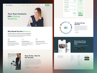 Relations Case-study: Landing Page app landing page apps case study casestudy contact contact app contact management app design designer landing landing page management mobile app phonebook product landing page relations web website website design