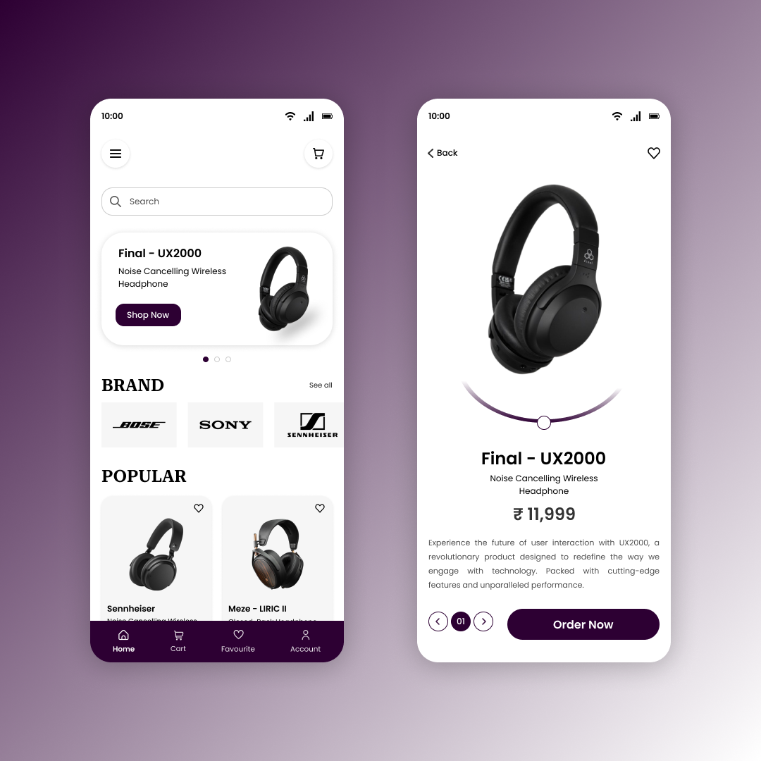 Headphone E Commerce Mobile App by Mano Selva Vijay D.A. on Dribbble