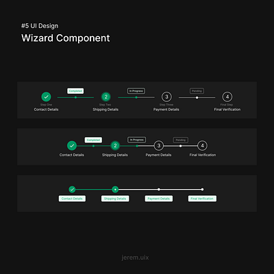 Web wizard component - UX/UI Design by Jerem Mathew | UX UI Designer on ...