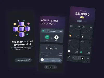 Alley - Crypto DEX crypto dark mode design dex ui ux wallet website