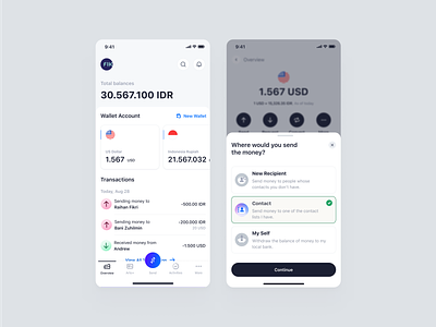 Arto Plus Mobile - Pop Up Menu for Sending Money app financial management mobile pop up product design saas saas design send money ui ux