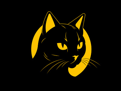 Night Cat animal logo branding cat cat logo cat logo design cute logo graphic design illustration logo logo design ui