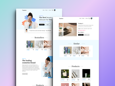 Cosmetics E -Commerce UI Design app design clean design cosmetics e commerce malay ui wesbite ui design