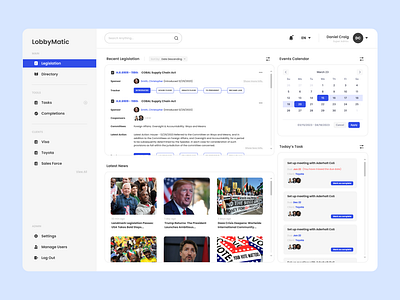 LobbyMatic - SaaS Dashboard dashboard design figma ios lawyer legal software media news product product design research saas tool ui uiux ux web web app web application windows