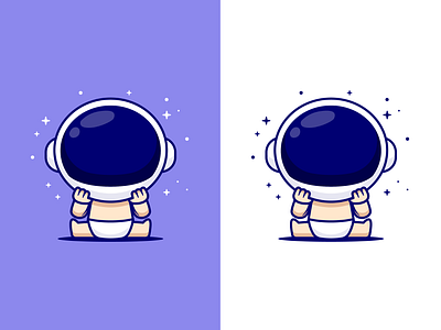 Baby Astro Space🧑🏻‍🚀👶🏻 astronaut baby boy character cute diaper helmet icon illustration kids logo playing sky space sparkling star