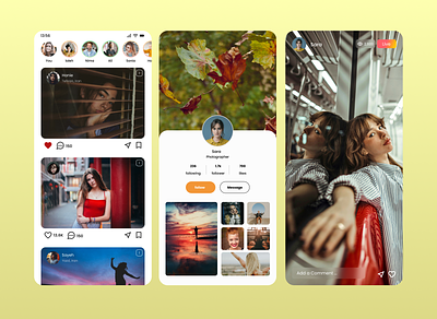 Combination of Instagram and Pinterest product design ui user interface ux