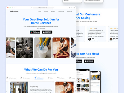 Home Services Landing Page design desktop home services landing page ui uidesign uiux