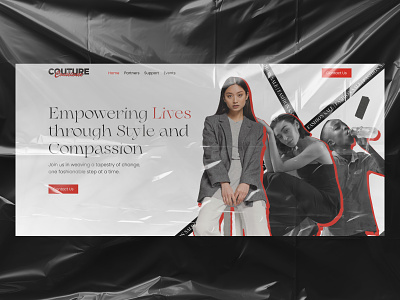 Fashion NGO website banner design banner branding design fashion graphic design ngo trending ui ux