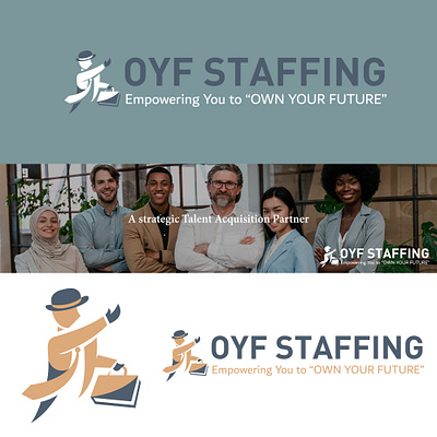 OYF Staffing (Own Your Future) brand identity branding graphic design graphic designer illustration logo