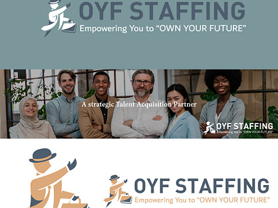 OYF Staffing (Own Your Future) brand identity branding graphic design graphic designer illustration logo