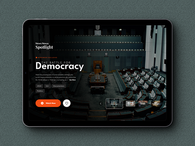 Concept of a political video streaming platform design streaming ui uiux