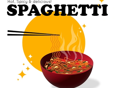 Spaghetti Illustration branding design graphic design illustration noodles spaghetti typography