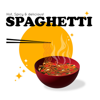 Spaghetti Illustration branding design graphic design illustration noodles spaghetti typography