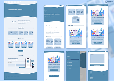 Exponential Actuarial Consultancy | website Responsive design interface ui user interface ux website