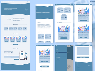 Exponential Actuarial Consultancy | website Responsive design interface ui user interface ux website