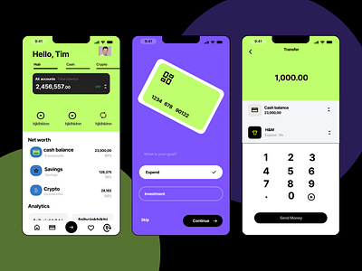 Crypto & Banking App Mobile UI Design