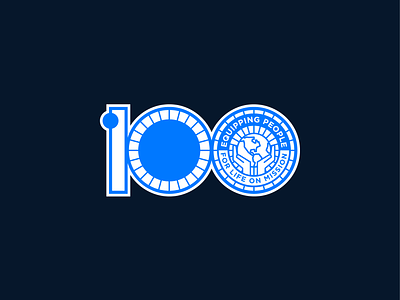 100th anniversary of Ben Davis Christian Church 100 100 years 100th anniversary anniversary ben davis christian church blue branding christian church design global globe hands indianapolis ldk logo saigon us vietnam