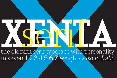 Xenta Serif fonts advertising body text editorial elegant serif