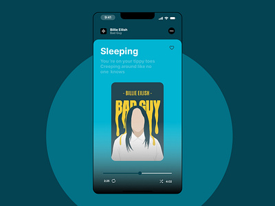 Music & Lyrics App Mobile UI Design