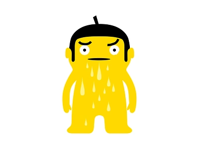 Mr Custard branding cartoon character custard design dribbble drip food illustration man mascot sweet yellow